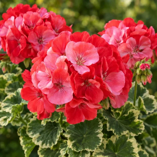 Géranium zonal panaché 'Gazelle' (Pelargonium) — Photo d'illustration