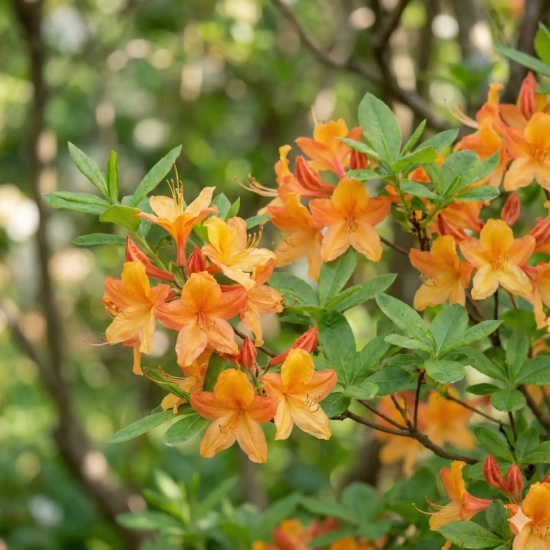 Azalée de chine 'Hortulanus h witte orange'