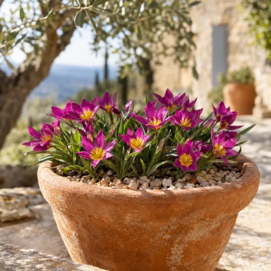 Tulipe botanique 'Persian pearl' (Tulipa humilis var. pulchella) — Photo d'illustration, photo 3