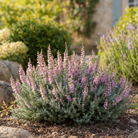 Bruyère commune 'Silver knight rose' (Calluna vulgaris) — Photo d'illustration, photo 2