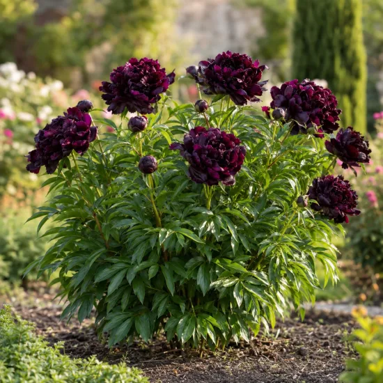 Pivoine 'Black panther' (Paeonia lactiflora) — Photo d'illustration, photo 2