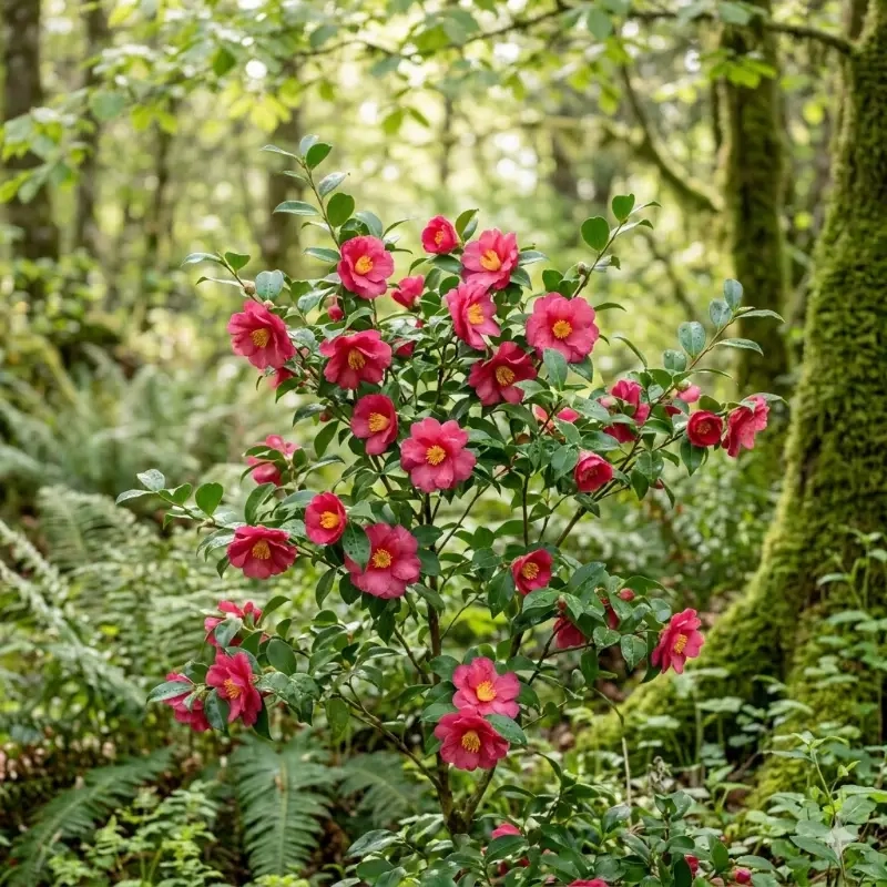 Camélia d'automne 'Maiden's blush rose clair'