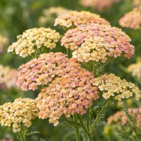 Achillée 'Pastel' (Achillea summer) — ombelles de petites fleurs pastel serrées