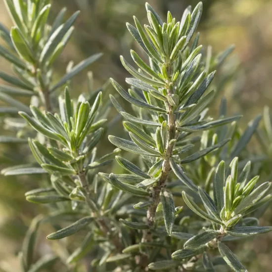 Westringia (Westringia rosmarinifolia) — rameaux dressés au feuillage dense et étroit · Photo d'illustration