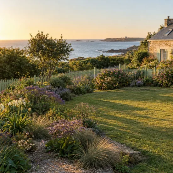 Statice (Limonium perezii) — grand jardin fleuri en bord de mer · Photo d'illustration