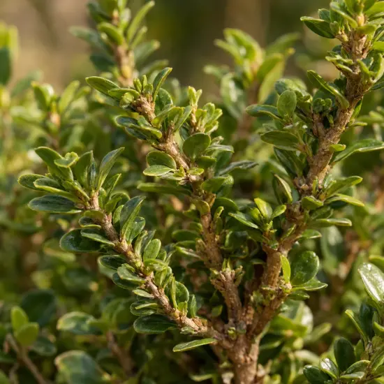 Buis à petites feuilles 'Faulkner' (Buxus microphylla) — ramifications denses avec petit feuillage vert brillant