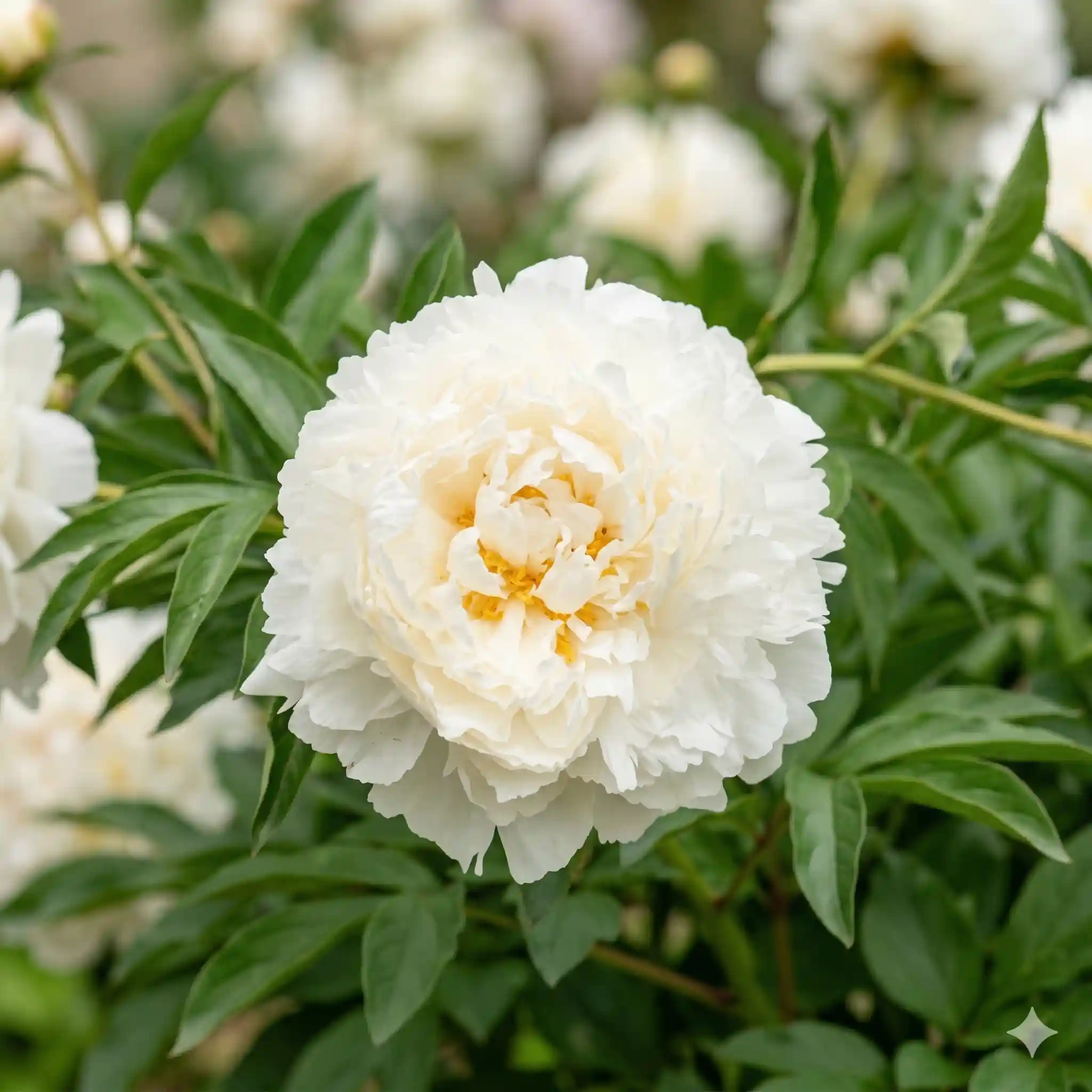 Pivoine 'Bowl of cream blanc'