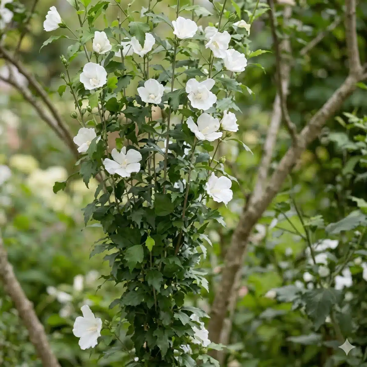 Hibiscus des marais 'Tower white'