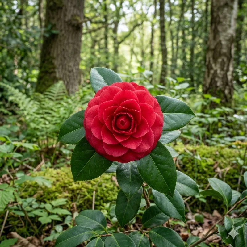 Camélia du japon 'King's ransom rose'