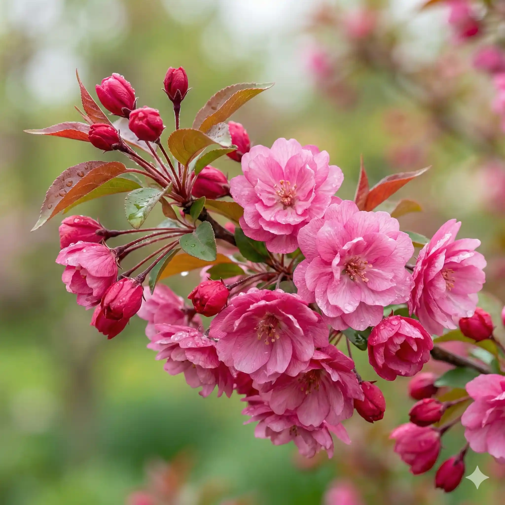 Pommier d'ornement 'Prairie fire'