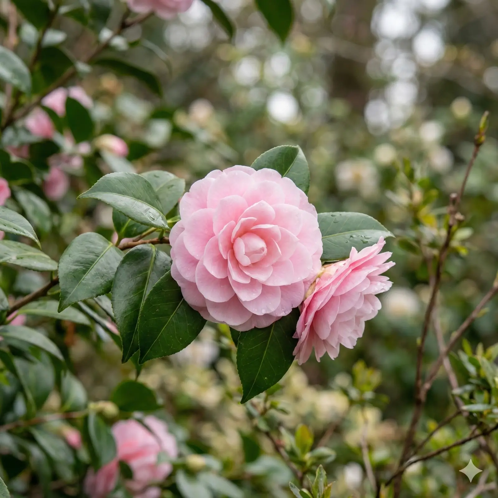 Camélia du japon 'Water lily rose'
