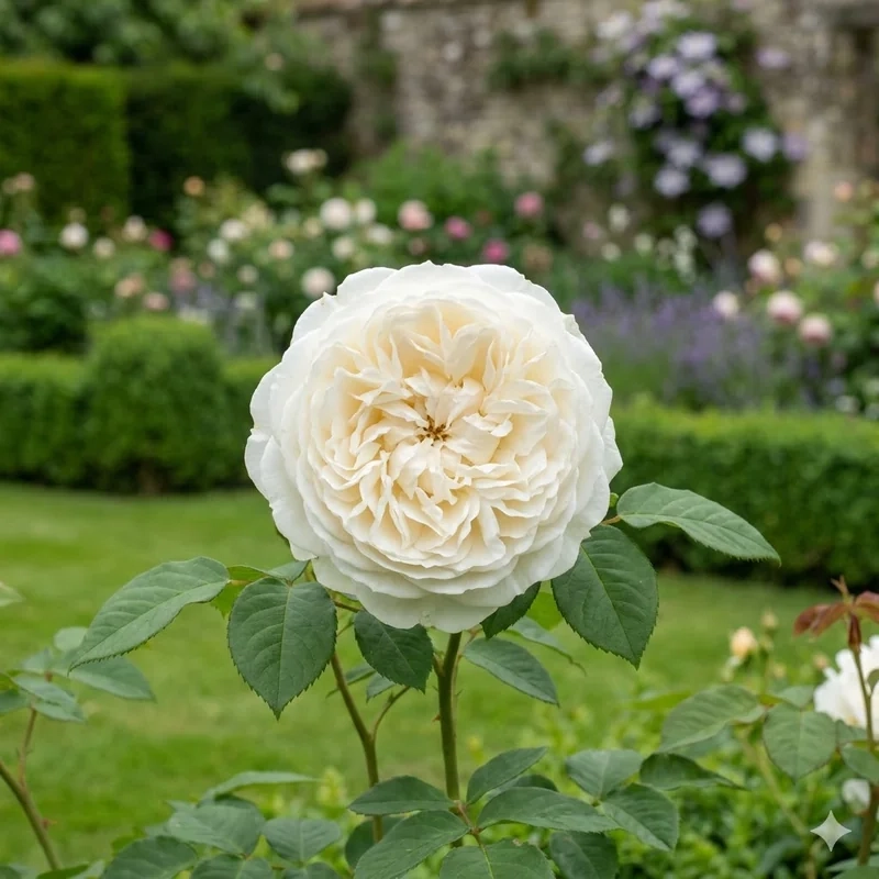 Rosier 'Blanc voluptia'