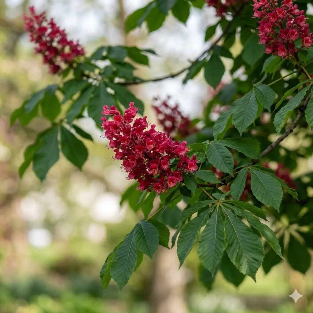 Marronnier à fleurs rouges 'Briotii'