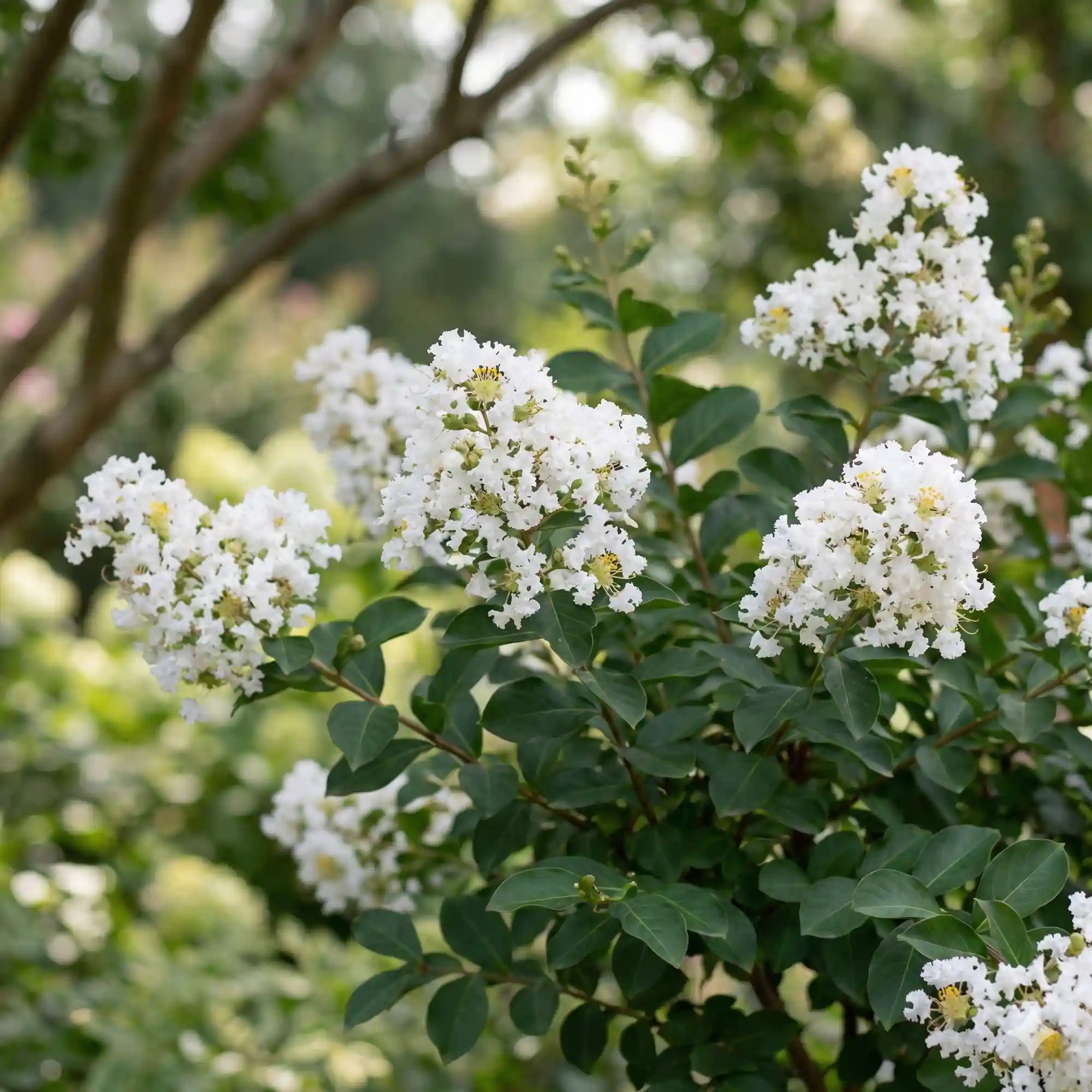 Lilas des indes 'Pixie white'