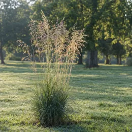Avoine géante (Stipa gigantea) — touffe de graminée dressée dans une pelouse · Photo d'illustration
