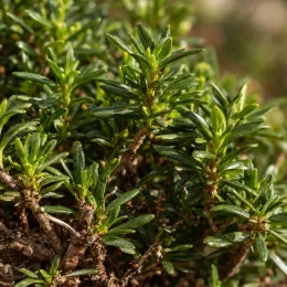 Ibéris toujours vert 'Piece' (Iberis master) — gros plan sur feuillage dense aux petites feuilles étroites · Photo d'illustration