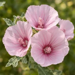Mauve du cap (Anisodonthea malvastroides) — gros plan de fleurs roses veinées sur feuillage · Photo d'illustration