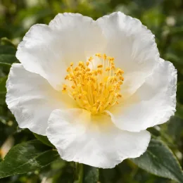 Gordlinia (Gordlinia grandiflora) — gros plan sur une grande fleur blanche ouverte · Photo d'illustration