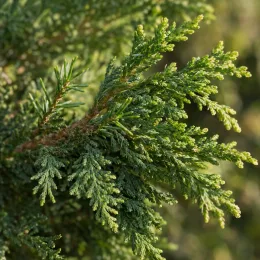 Genévrier doré de pfitzer 'Compacta' (Juniperus pfitzeriana) — rameaux denses de conifère au feuillage fin
