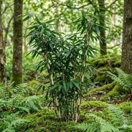 Bambou 'Campbell' (Fargesia robusta) — touffe de cannes élancées au feuillage dense